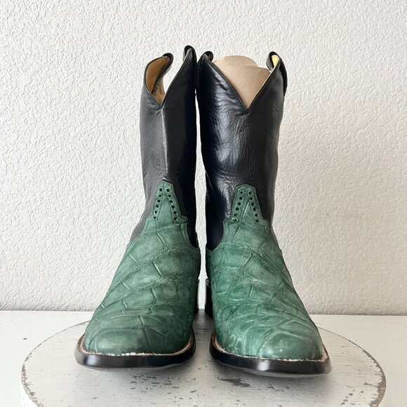 NEW Rod Patrick Mens Cowboy Boots 13.5AAA Green Alligator Western French Toe - Picture 6 of 14